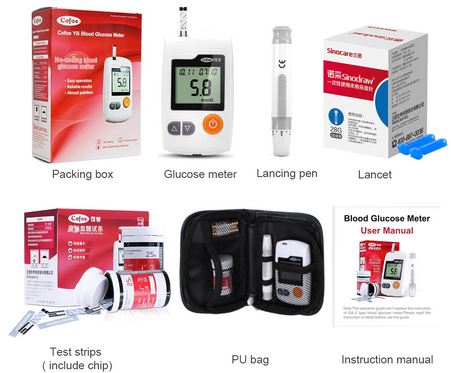 ONE TOUCH BLOOD GLUCOSE MONITOR KIT (DIABETES TESTING KIT) with 25 TESTING STRIPS + FREE ALCOHOL SWABS